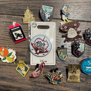 Disney Parks Mixed Pins Lot - Orange Bird, Adventurer's Club, Disneyland 50th